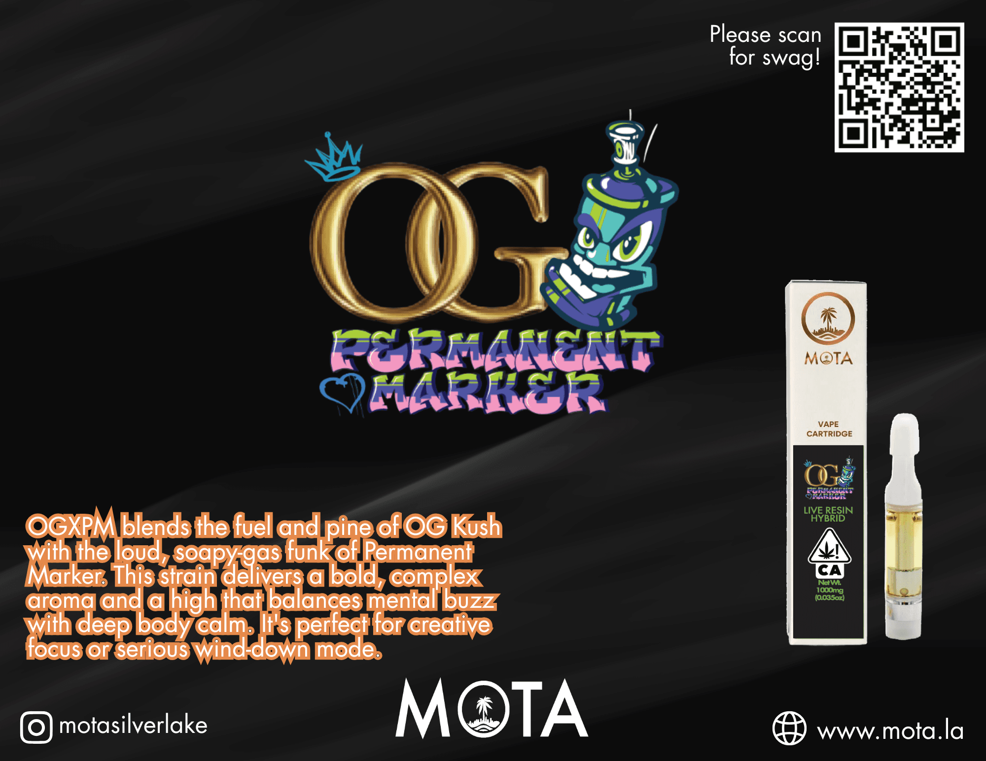 Mota LR Cart 1g OG x Permanent Marker