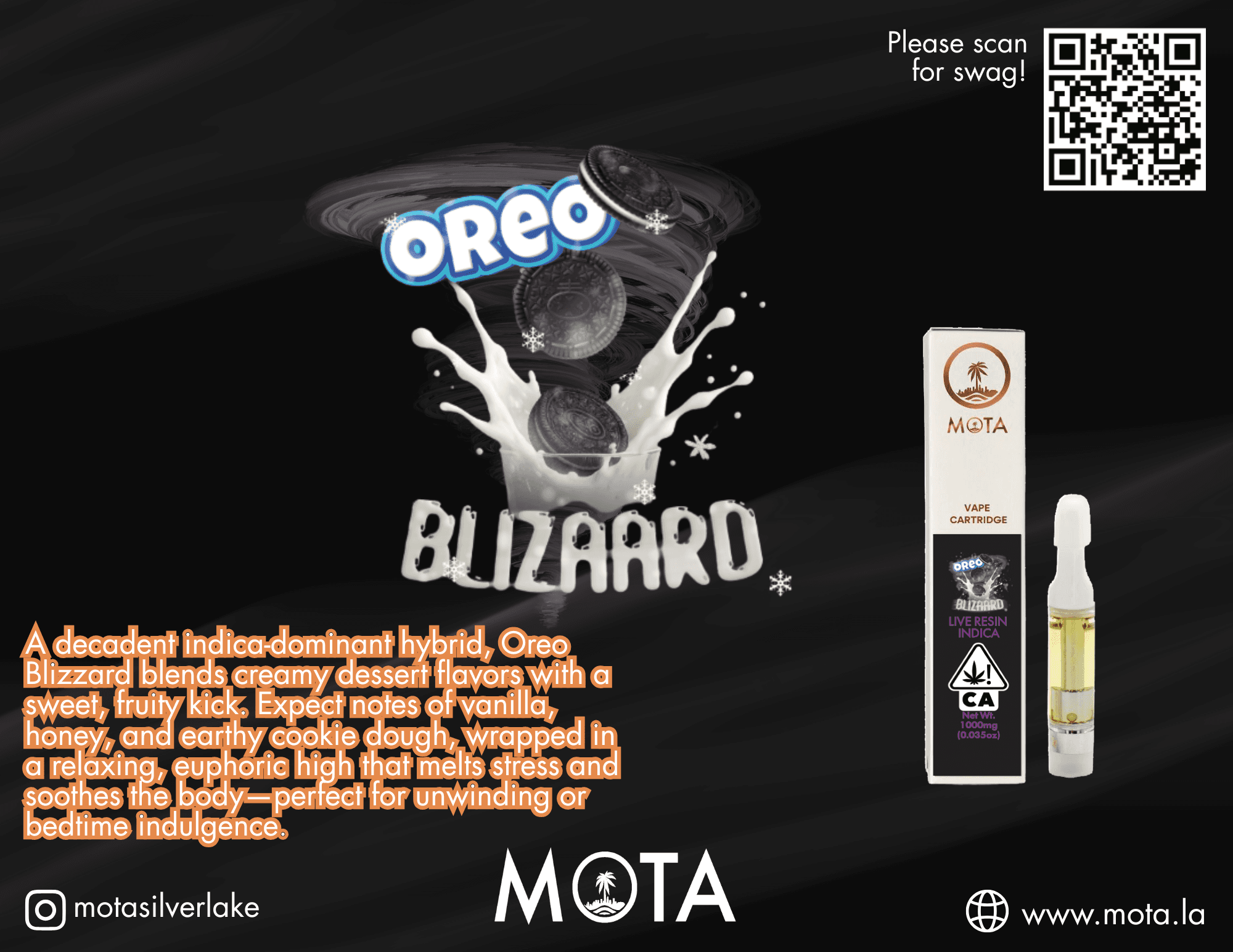 Mota LR Cart 1g Oreo Blizzard