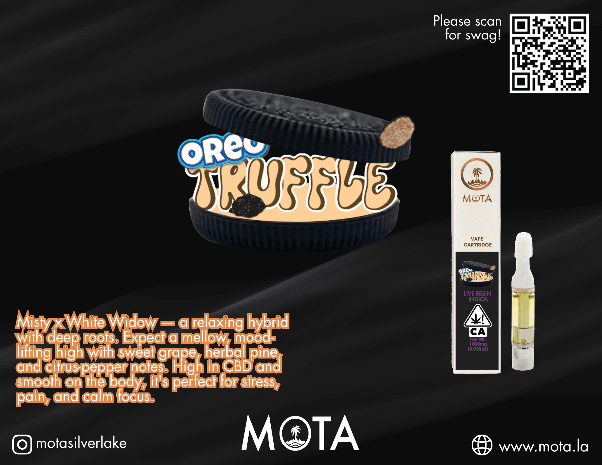 Mota LR Cart 1g Oreo Truffle