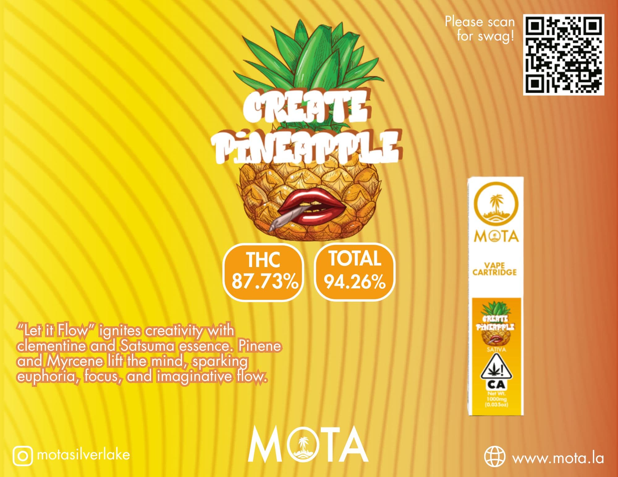 Mota Cart Pineapple 1g